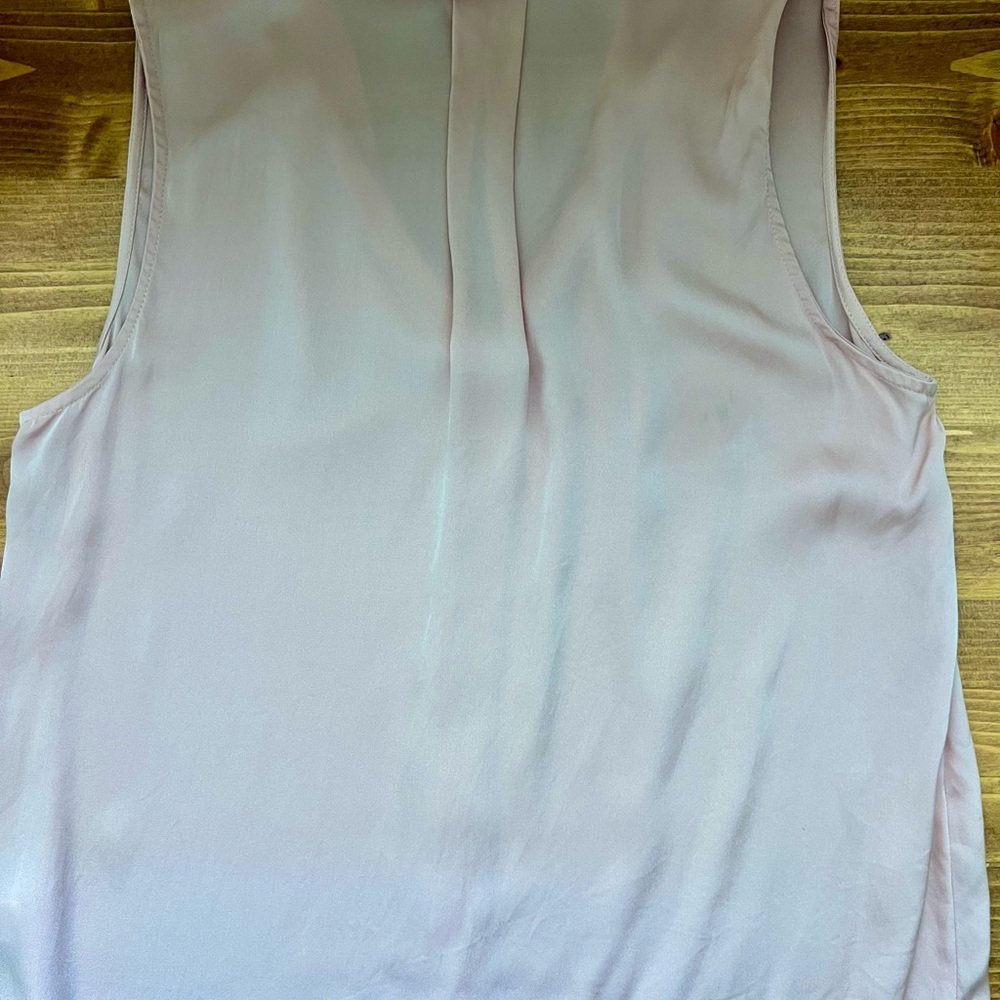 Quince Soft Pink Washable Silk Sleeveless Blouse - Picture 7 of 7